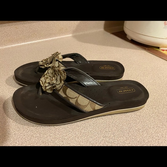 coach slip on slippers